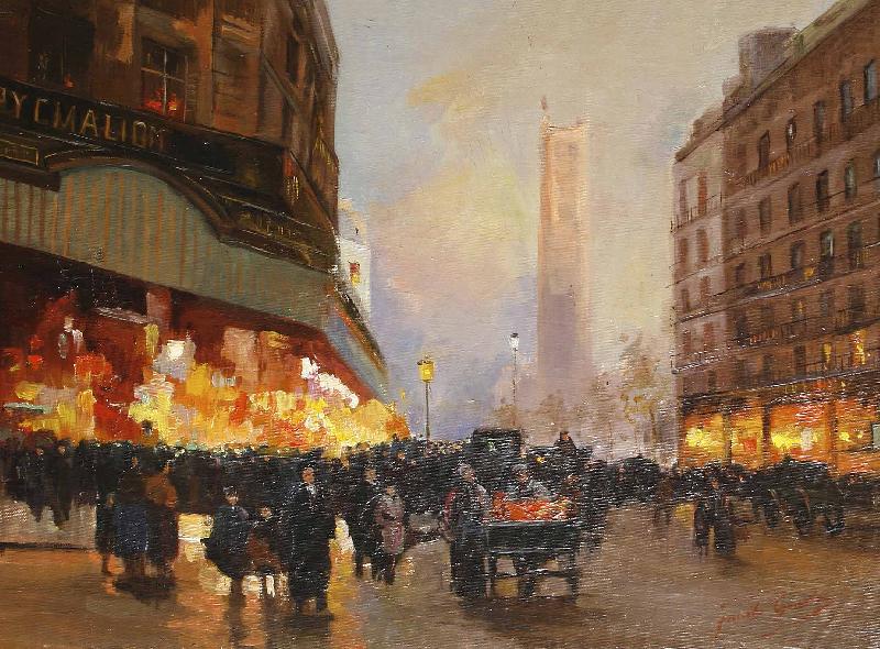Andrea Di Giusto Street Scene in Paris china oil painting image